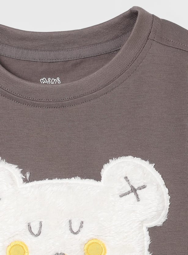 FS MINI KLUB Boys Bear Applique T-shirt with Pants