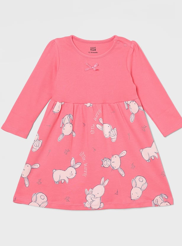 FS MINI KLUB Girls Printed A-line Dress - Pack of 2