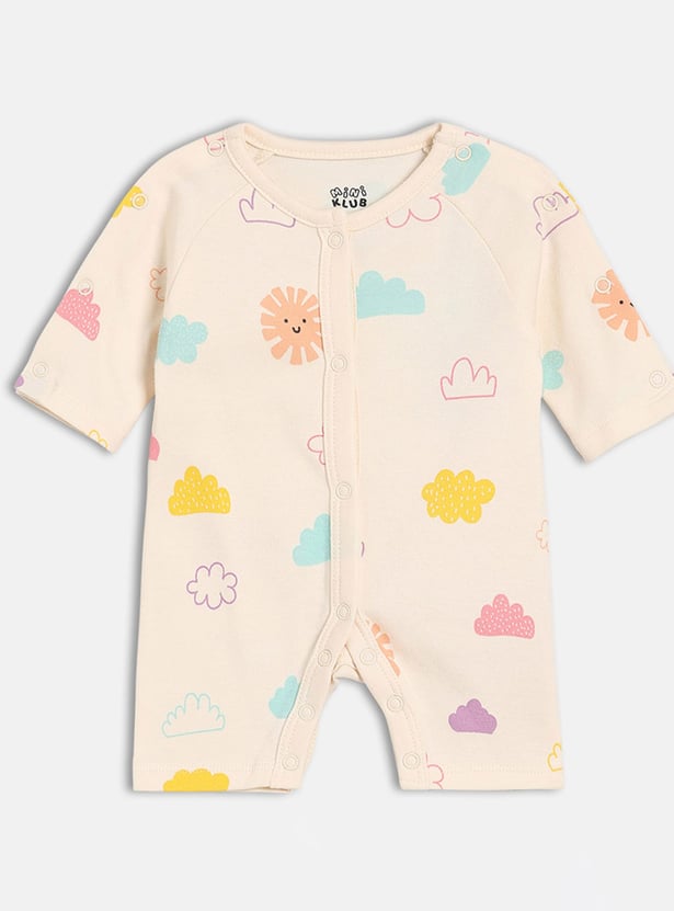 FS MINI KLUB Girls Printed Rompers - Pack of 2