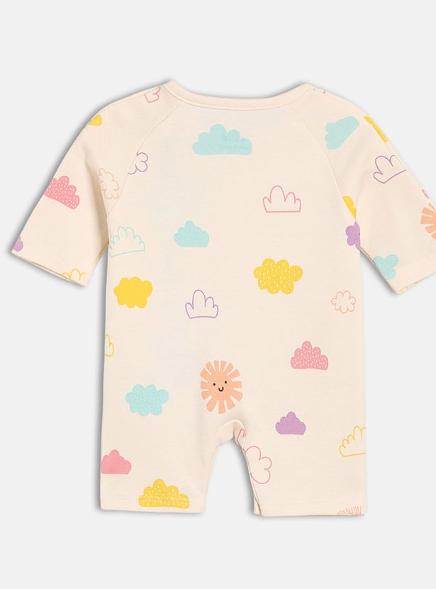 FS MINI KLUB Girls Printed Rompers - Pack of 2