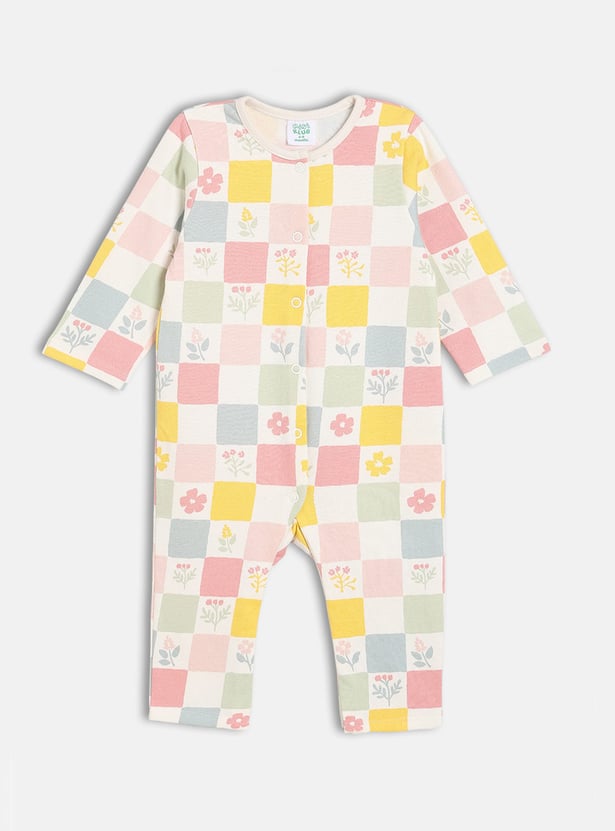 FS MINI KLUB Girls Printed Rompers - Pack of 2