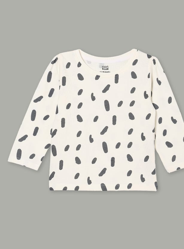 FS MINI KLUB Girls Pinafore Dress with Printed T-shirt