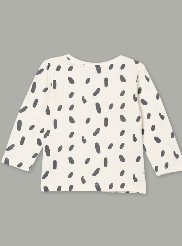 FS MINI KLUB Girls Pinafore Dress with Printed T-shirt