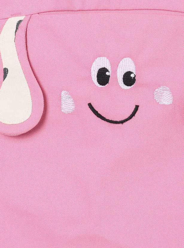 FS MINI KLUB Girls Pinafore Dress with Printed T-shirt