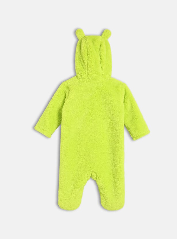 FS MINI KLUB Girls Applique Hooded Sleepsuit