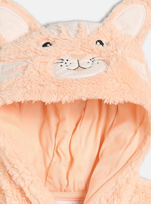 FS MINI KLUB Girls Applique Hooded Sleepsuit