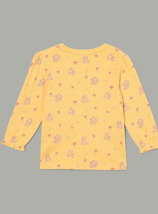 FS MINI KLUB Girls Printed T-shirt - Pack of 2