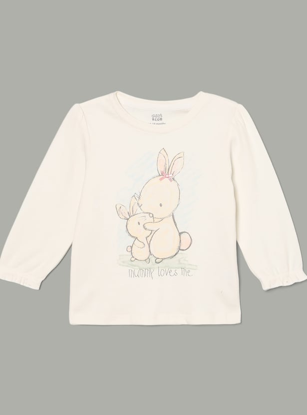 FS MINI KLUB Girls Printed T-shirt - Pack of 2