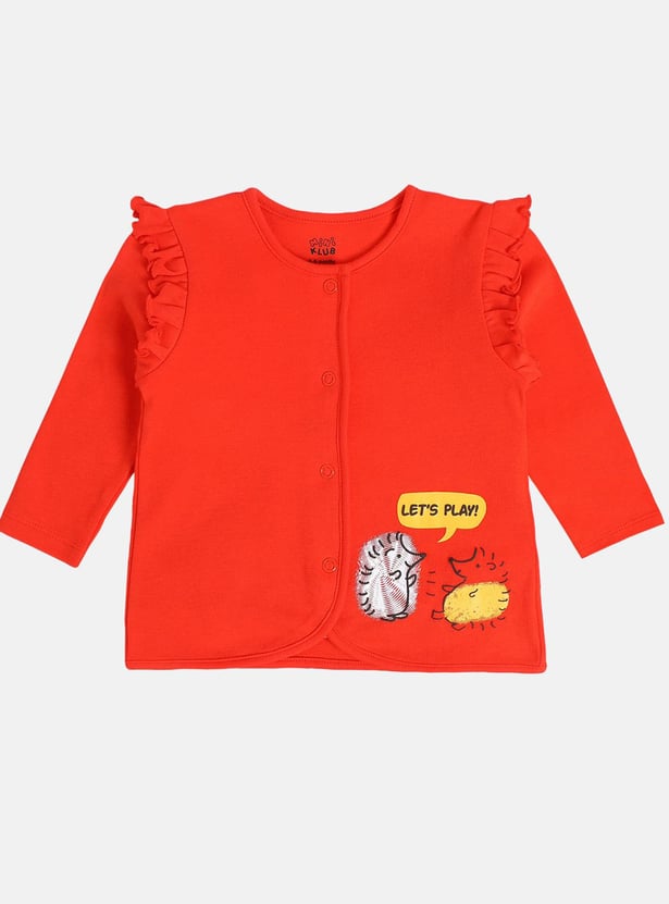 FS MINI KLUB Girls Printed Top - Pack of 2