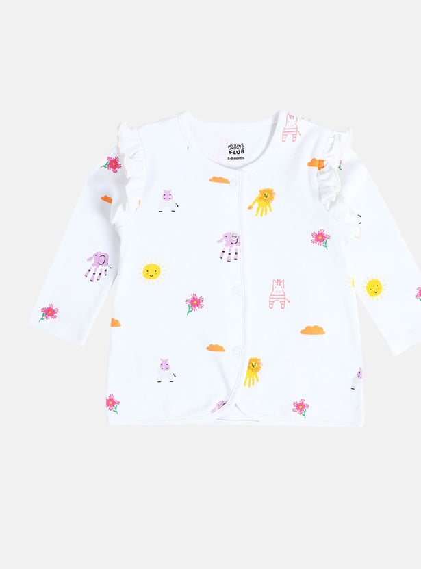 FS MINI KLUB Girls Printed Top - Pack of 2