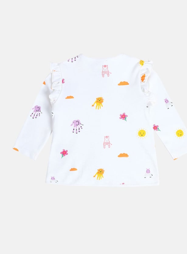 FS MINI KLUB Girls Printed Top - Pack of 2