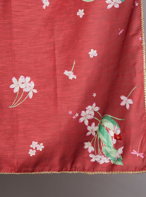W Floral Print Dupatta
