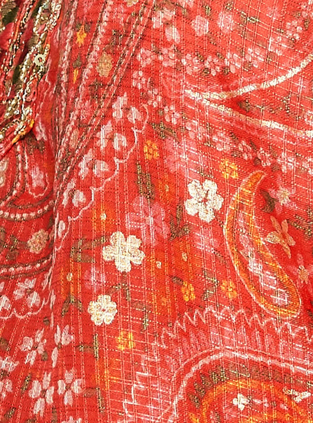 W Paisley Print Straight Kurta