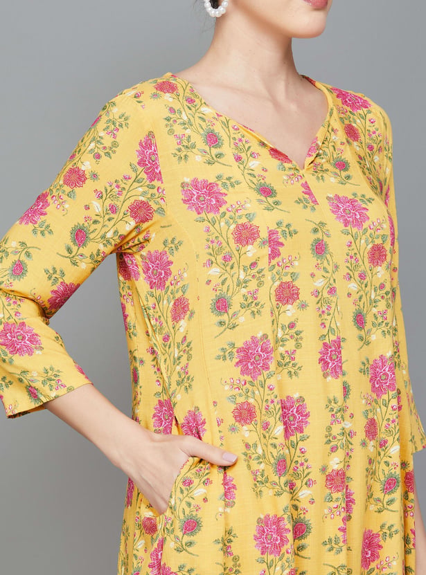 W Floral Print Flared Kurta Set