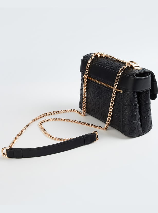 ELLE Brand Embossed Sling Bag