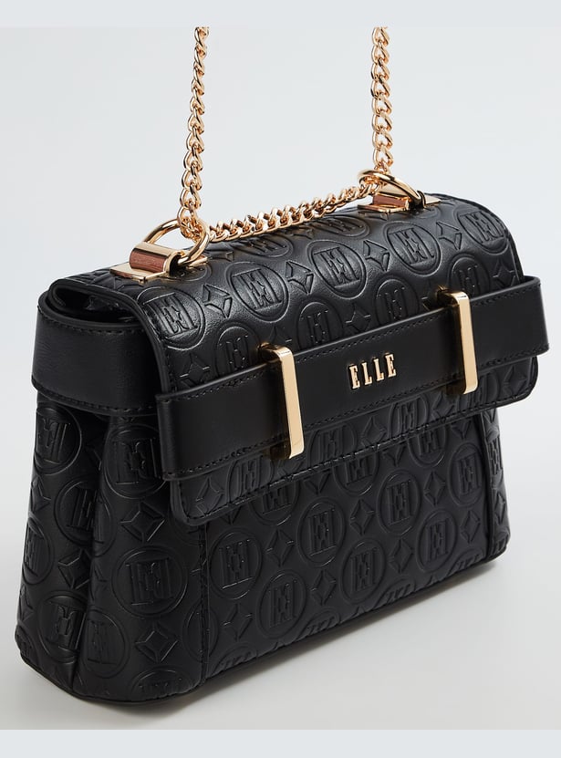 ELLE Brand Embossed Sling Bag