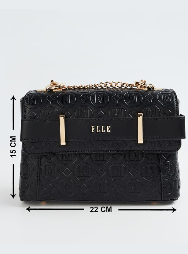 ELLE Brand Embossed Sling Bag