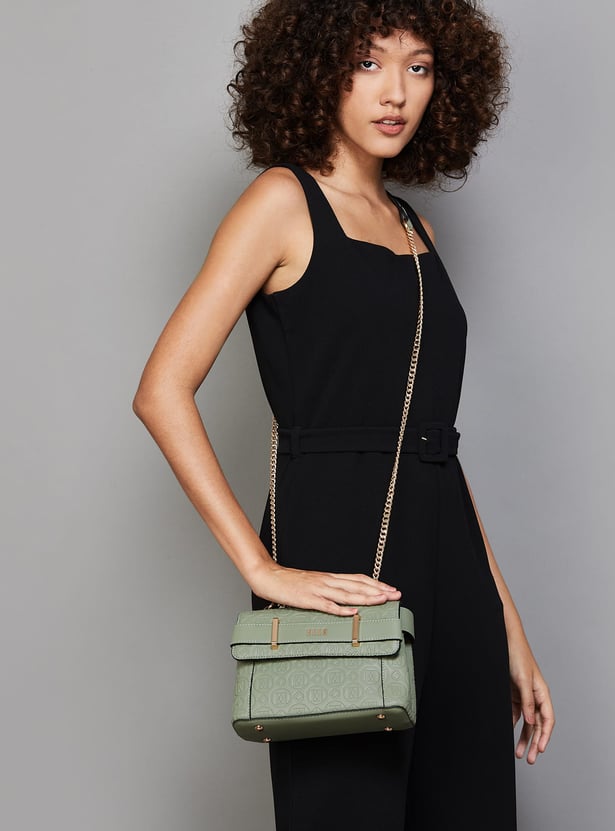 ELLE Brand Embossed Sling Bag