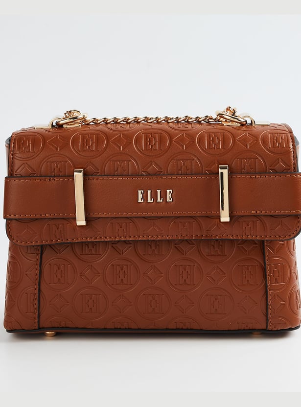 ELLE Brand Embossed Sling Bag