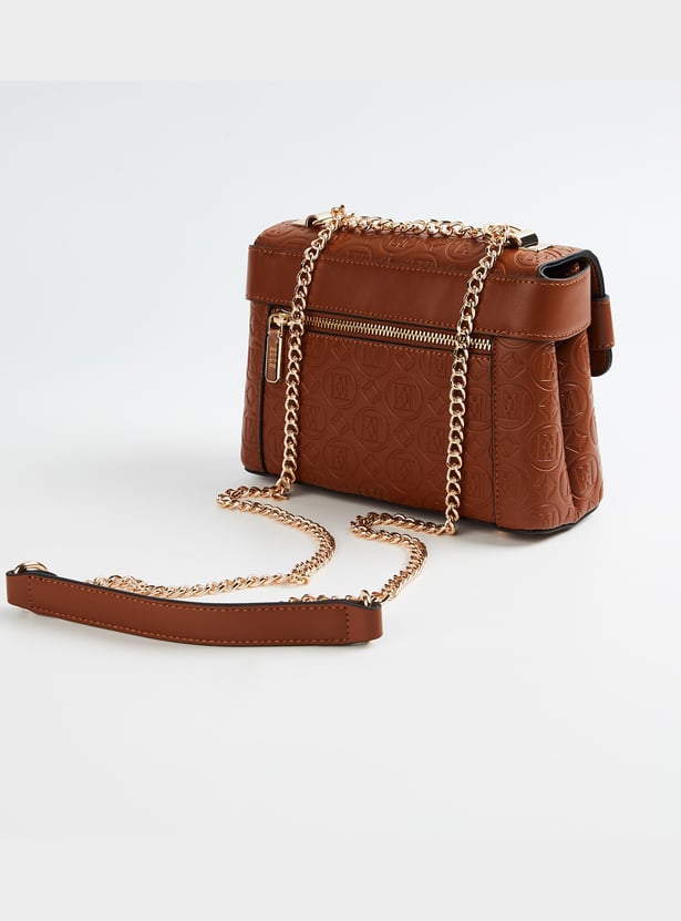 ELLE Brand Embossed Sling Bag