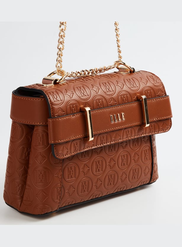 ELLE Brand Embossed Sling Bag