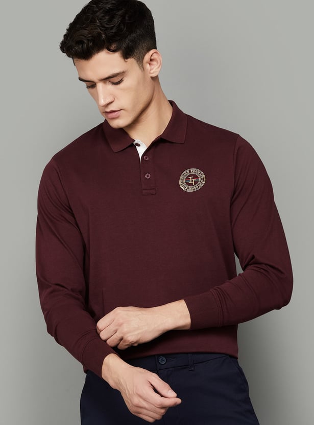 INDIAN TERRAIN Solid Regular Fit Polo T-shirt