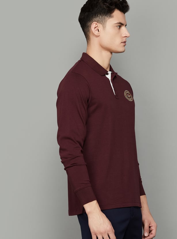 INDIAN TERRAIN Solid Regular Fit Polo T-shirt