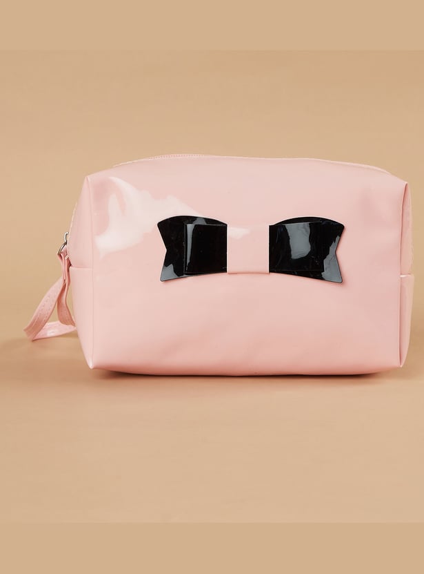 GINGER Bow Detail Vanity Pouch