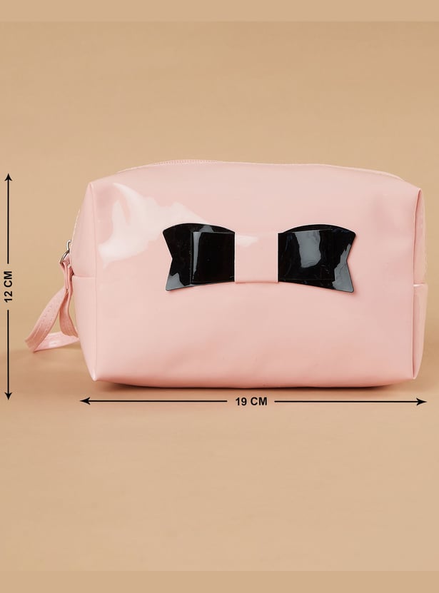 GINGER Bow Detail Vanity Pouch