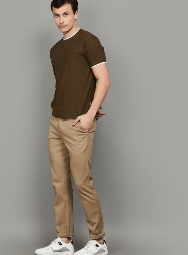 FAHRENHEIT Textured Regular Fit T-shirt
