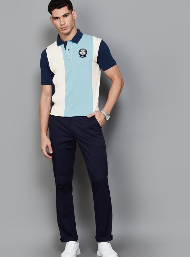FAHRENHEIT Colourblocked Polo T-shirt