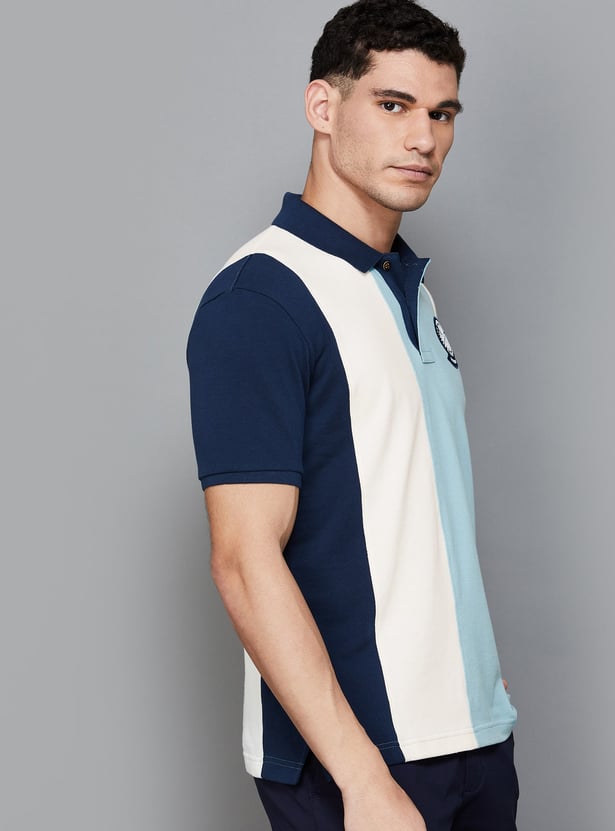 FAHRENHEIT Colourblocked Polo T-shirt