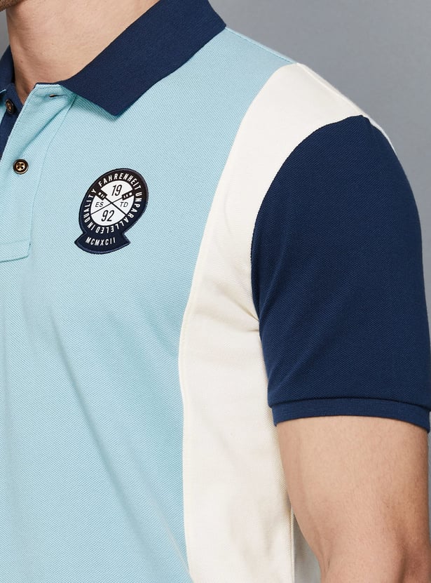 FAHRENHEIT Colourblocked Polo T-shirt