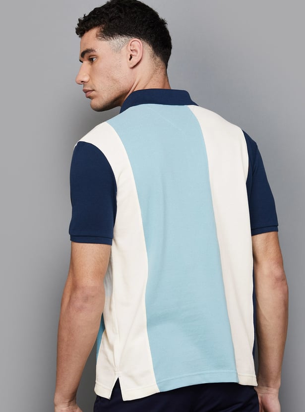 FAHRENHEIT Colourblocked Polo T-shirt