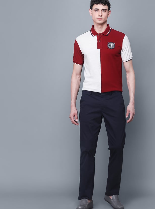 FAHRENHEIT Colourblocked Polo T-shirt