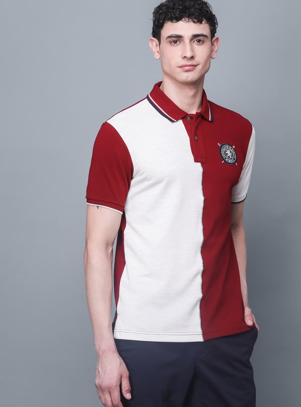 FAHRENHEIT Colourblocked Polo T-shirt