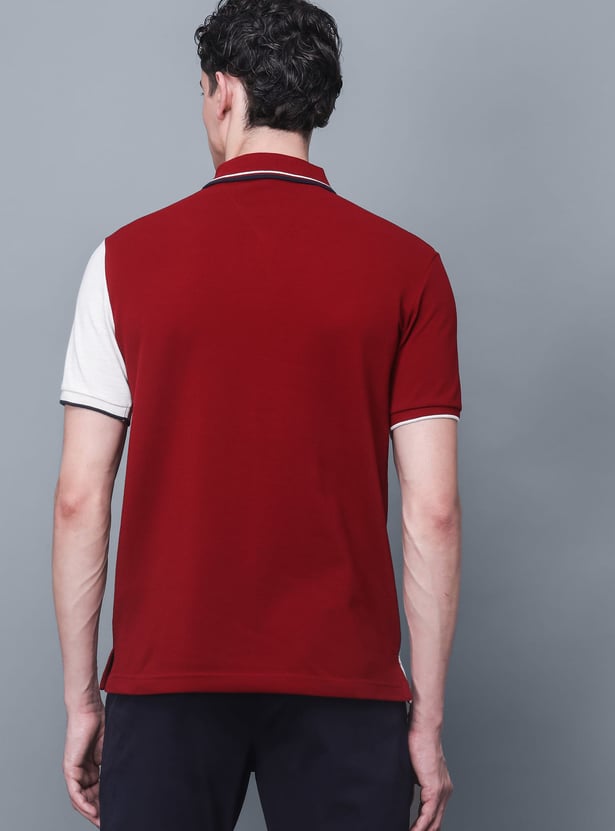 FAHRENHEIT Colourblocked Polo T-shirt