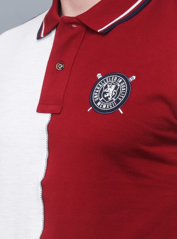 FAHRENHEIT Colourblocked Polo T-shirt