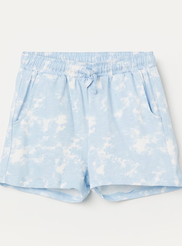 FAME FOREVER Girls Tie-Dye Knit Shorts
