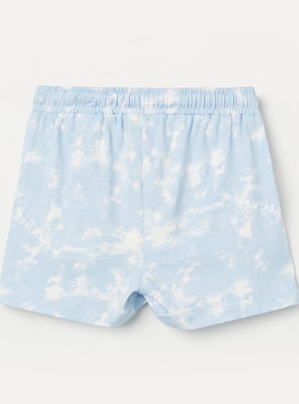 FAME FOREVER Girls Tie-Dye Knit Shorts