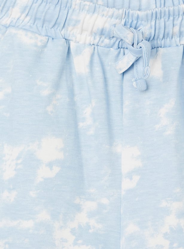 FAME FOREVER Girls Tie-Dye Knit Shorts