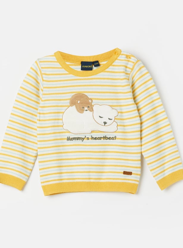 JUNIOR BABY Boys Appliqued Sweater with Joggers