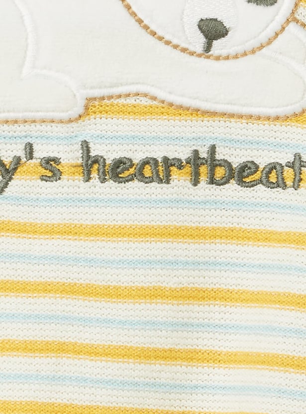 JUNIOR BABY Boys Appliqued Sweater with Joggers