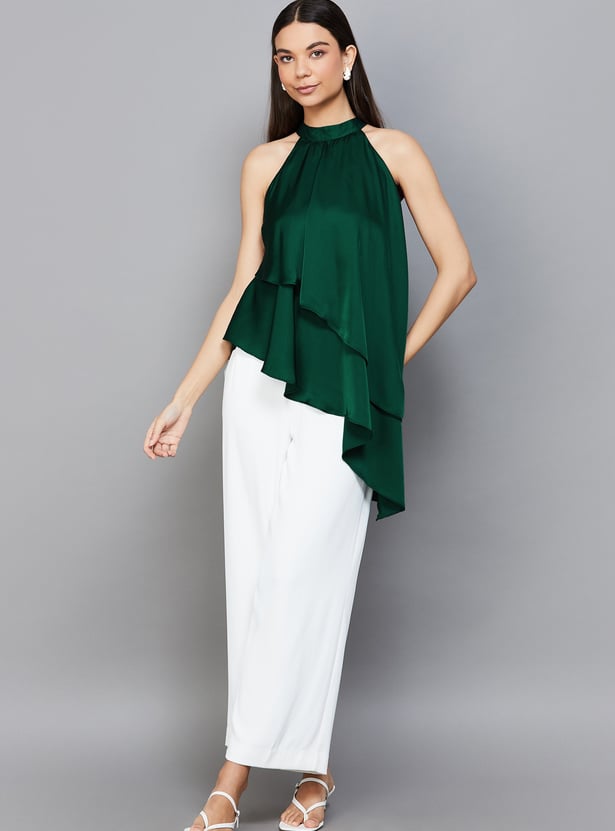 AND Layered Halter Neck Asymmetric Top