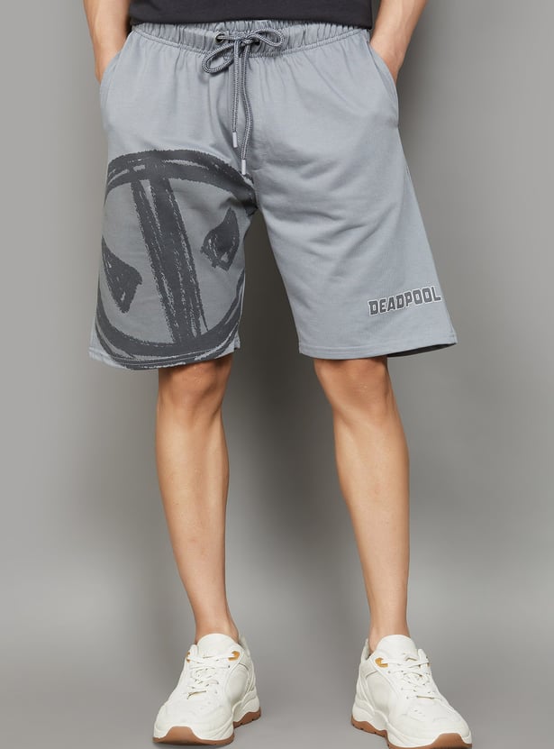 FREE AUTHORITY Deadpool Print Shorts