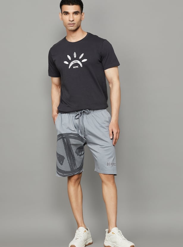 FREE AUTHORITY Deadpool Print Shorts