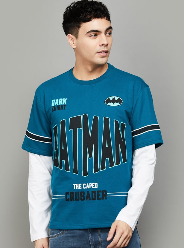 FREE AUTHORITY Batman Print Oversized T-shirt