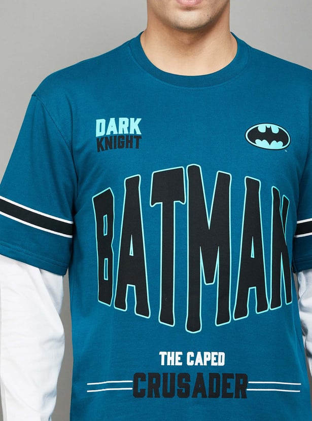 FREE AUTHORITY Batman Print Oversized T-shirt
