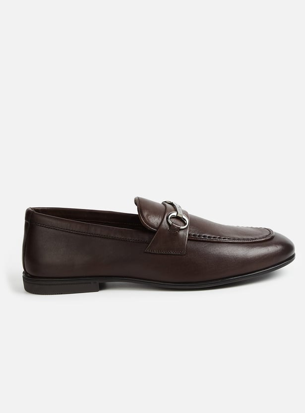 LOUIS PHILIPPE Textured Slip On Loafers