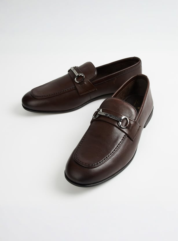 LOUIS PHILIPPE Textured Slip On Loafers